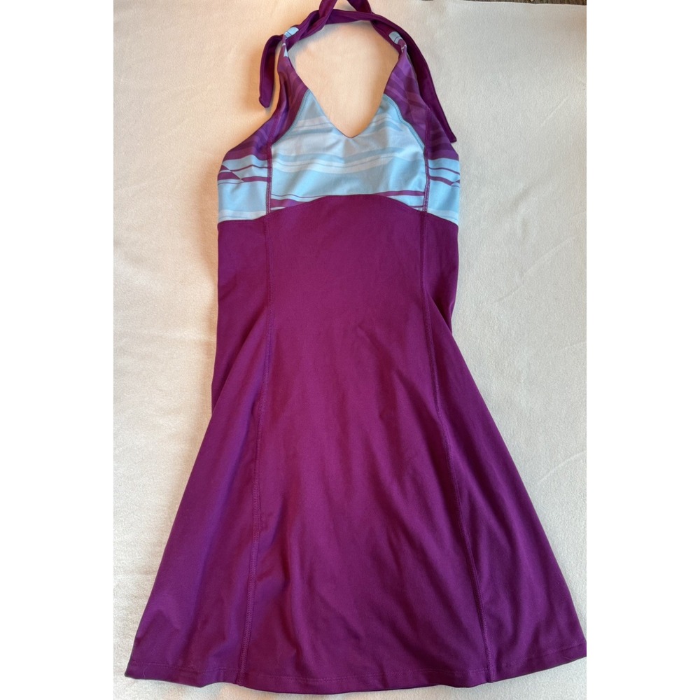 MOUNTAIN HARDWEAR women S/P purple summer halter dress